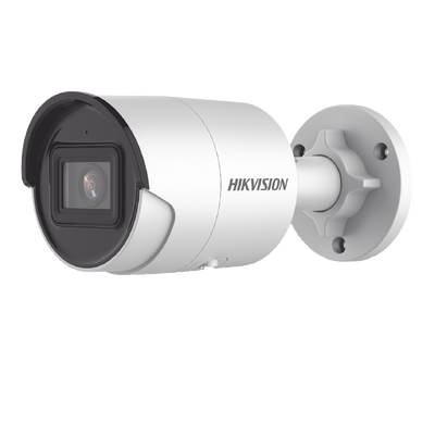 Bala IP 4 Megapixel / Lente 2.8 mm / 40 mts IR EXIR / Exterior IP67 / WDR 120 dB / PoE / Micrófono Integrado / ACUSENSE (Evita Falsas Alarmas) / Metal / MicroSD / ONVIF / ACUSEARCH