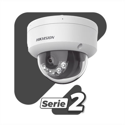 [Dual Light + 2 Micrófonos Integrados] Domo IP 8 Megapixel (4K) / Lente 2.8 mm / 30 mts Luz Blanca + 30 mts IR / ACUSENSE / Exterior IP67 / IK10 / WDR 120 dB / PoE / ONVIF / Micro SD / Metal / ACUSEARCH