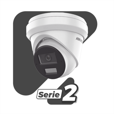 [Dual Light + 2 Micrófonos Integrados] Turret IP 4 Megapixel / Lente 2.8 mm / 30 mts Luz Blanca + 30 mts IR / ACUSENSE / Exterior IP67 / WDR 120 dB / PoE / ONVIF / Micro SD/SDHC/SDXC / Metal / ACUSEARCH