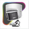 [FlexVu] [PROTECCIÓN ACTIVA] Turret IP 4 Megapixel / 2 Lentes de 2.8 mm (Imagen Panorámica 180°) / 30 mts IR / Exterior IP67 / Luz Intermitente y Alerta de Audio / Audio Bidireccional / ACUSENSE / WDR 120 dB / Micro SD