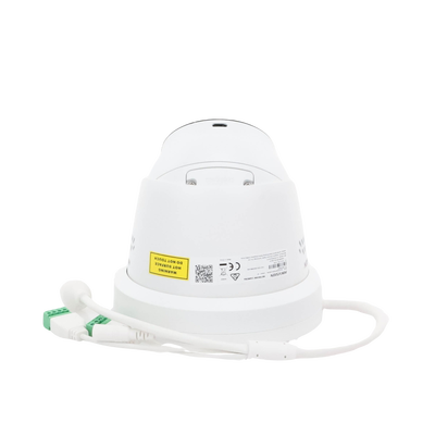 [Dual Light + ColorVu] Turret IP 4 Megapixel / Lente 2.8 mm / 40 mts IR + 40 mts Luz Blanca / Exterior IP67 / Luz Intermitente y Alerta de Audio / Micrófono Integrado / Videoanaliticos (Filtro de Falsas Alarmas) / WDR 130 dB / Captura Facial