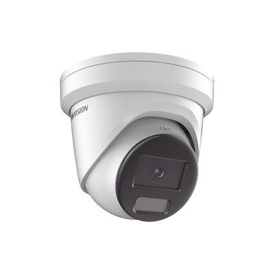 [Dual Light + ColorVu] Turret IP 4 Megapixel / Lente 2.8 mm / 40 mts IR + 40 mts Luz Blanca / Microfono Integrado / Exterior IP67 / WDR 130 dB / Videoanaliticos (Filtro de Falsas Alarmas) / Captura Facial / ACUSEARCH