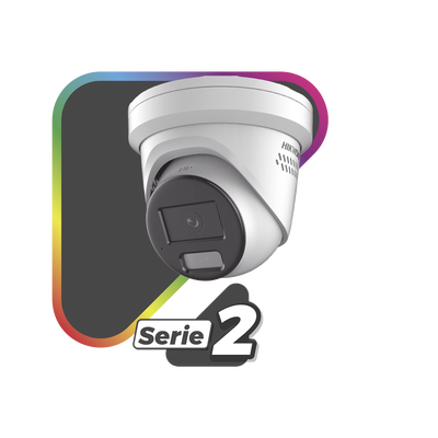 [Dual Light + ColorVu] Turret IP 8 Megapixel / Lente 2.8 mm / 40 mts IR + 40 mts Luz Blanca / Exterior IP67 / Luz Intermitente y Alerta de Audio / Micrófono Integrado / Videoanaliticos (Filtro de Falsas Alarmas) / ACUSEARCH