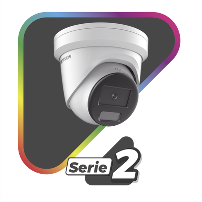 [Dual Light + ColorVu] Turret IP 8 Megapixel / Lente 2.8 mm / 40 mts IR + 40 mts Luz Blanca / Microfono Integrado / Exterior IP67 / WDR 130 dB / Videoanaliticos (Filtro de Falsas Alarmas) / Captura Facial / ACUSEARCH