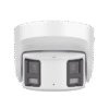 [ PROTECCIÓN ACTIVA ] Turret IP Panorámica 8 Megapíxel / 2 Lentes 4 mm (180°) / Imagen a Color 24/7 (ColorVu) / PoE / WDR 130° / IP67 / ACUSENSE / Luz Estroboscópica y Alarma Audible / 30 mts Luz Blanca / Micro SD