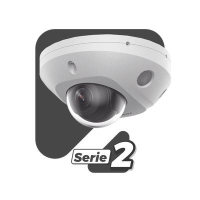 [Dual Light + 2 Micrófonos Integrados] Mini Domo IP 4 Megapixel / Lente 2.8 mm / 30 mts Luz Blanca + 30 mts IR / ACUSENSE / Exterior IP67 / IK08 / WDR 120 dB / PoE / ONVIF / MicroSD / ACUSEARCH