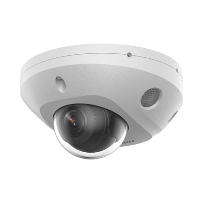 [Dual Light + 2 Micrófonos Integrados] Mini Domo IP 4 Megapixel / Lente 2.8 mm / 30 mts Luz Blanca + 30 mts IR / ACUSENSE / Exterior IP67 / IK08 / WDR 120 dB / PoE / ONVIF / MicroSD / ACUSEARCH