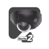 [Dual Light + 2 Micrófonos Integrados] Mini Domo IP 4 Megapixel / Color Negro / Lente 2.8 mm / 30 mts Luz Blanca + 30 mts IR / ACUSENSE / Exterior IP67 / IK08 / WDR 120 dB / PoE / ONVIF / Alarmas I/O / Micro SD / ACUSEARCH