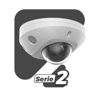 [Dual Light + 2 Micrófonos Integrados] Mini Domo IP 6 Megapixel / Lente 2.8 mm / 30 mts Luz Blanca + 30 mts IR / ACUSENSE / Exterior IP67 / IK8 / WDR 120 dB / PoE / ONVIF / Micro SD / ACUSEARCH