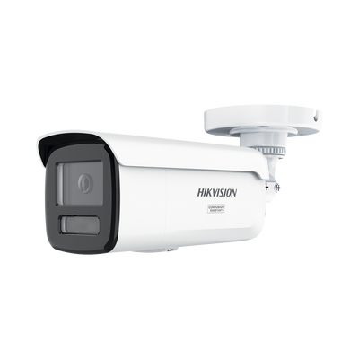[Dual Light + ColorVu 3.0 + HikAI] Bala IP 6 Megapixel / Lente 4 mm / 60 mts IR + Luz Blanca / Exterior IP67 / Estrobo Azul y Rojo / WDR 130 dB / ACUSENSE 3.0 / Metal / NEMA 4X / ACUSEARCH
