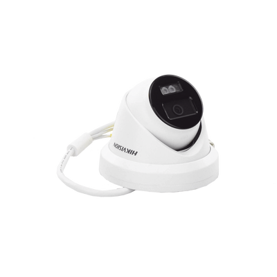 Turret IP 8 Megapixel (4K) / Lente 2.8 mm / 40 mts IR / Exterior IP67 / Micrófono Integrado / DARKFHGITER / Alarmas y Audio I/O / PoE / ONVIF / Micro SD / 4 Analíticos: AcuSense, Deteccion Facial, Conteo de Personas por Cruce y Zona