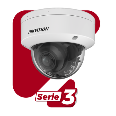 Domo IP 4 Megapixel / Lente Motorizado 2.7 - 13.5 mm / Dual Light (40 mts IR + 40 mts Luz Blanca ) / Exterior IP67 / WDR 130 dB / PoE + / AcuSense / MicroSD