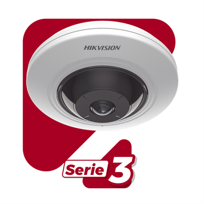 Mini Fisheye IP 5 Megapixel / Panorámica 180° - 360° / 8 mts IR / Interior / PoE / HEOP / ACUSENSE / Detección Facial / Microfono Integrado Mini Fisheye IP 5 Megapixel / Panorámica 180° - 360° / 8 mts IR / Interior / PoE / HEOP / ACUSENSE / Detección Facial / Microfono Integrado