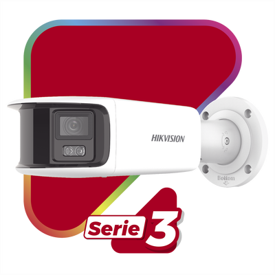 [ PROTECCIÓN ACTIVA ] Bala IP Panorámica 8 Megapixel / 180° / Lente 4 mm / Imagen a Color 24/7 / PoE / WDR 130° / IP67 / ACUSENSE / Protección Activa (Luz Estroboscópica y Alarma Audible) / 40 mts Luz Blanca / MicroSD