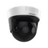 PanoVu Series / Vista Panorámica 180° / 16 Megapixel en Total / 4 Lentes 2.8 mm (4 Lentes 4 Megapixel) / 20 mts IR / Exterior IP67 / IK10 / 12 Vcc / PoE+ / Micro SD