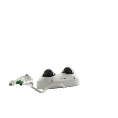 PanoVu Series / Lente Dual de 5 Megapixel / 2 Lentes Fijos de 2.8 mm / Recomendado para Pasillos o Esquinas / IP67 / IK10 / PoE / WDR 120 dB / 10 mts IR / Entrada y Salida de Audio y Alarma / MicroSD