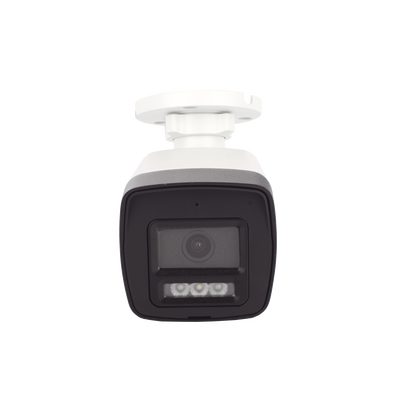 [Audio Bidireccional + Dual Light + ColorVu] Bala TURBOHD 2 Megapixel (1080p) / Lente 2.8 mm / 30 mts IR EXIR + 20 mts Luz Blanca / Micrófono y Bocina Integrado / Exterior IP67 / Metal / dWDR