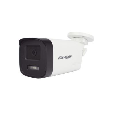 [Audio Bidireccional + Dual Light + ColorVu] Bala TURBOHD 3K (5 Megapixel) / Lente 3.6 mm / 40 mts IR EXIR + 40 mts Luz Blanca / Micrófono y Bocina Integrado / Exterior IP67 / dWDR