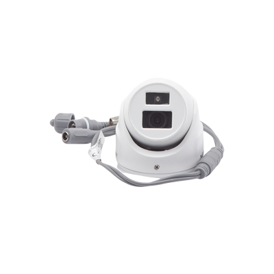 Ultra Mini Turret TURBO 2 Megapixel (1080p) / Gran Angular / Lente 2.8 mm / 20 mts IR EXIR / Exterior IP67 / 4 Tecnologías (TVI / AHD / CVBS) / dWDR / Color Blanco