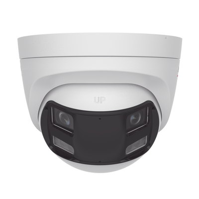 [ColorVu + Dual Light + Panoramica] Turret TURBOHD 3K (5 Megapixel) / Micrófono Integrado / Angulo de visión 180° / Imagen a Color 24/7 / 40 mts Luz Blanca + 40 mts IR / Exterior IP67 / WDR
