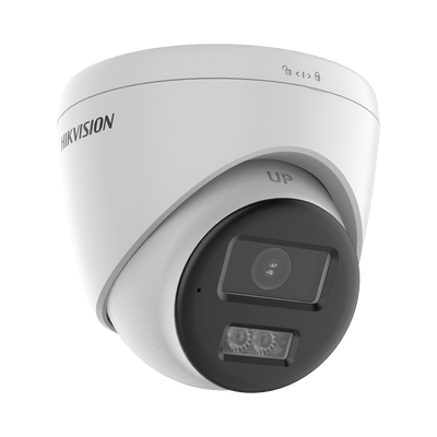 [Audio Bidireccional + Dual Light + ColorVu] Turret TURBOHD 4K (8 Megapixel) / Lente 2.8 mm / 40 mts IR EXIR + 40 mts Luz Blanca / Micrófono y Bocina Integrado / Exterior IP67 / dWDR