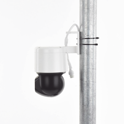 Domo PT IP 4 Megapixel / Lente 4 mm / Luz Blanca 30 mts / dWDR / PoE / IP66 / Micrófono y Bocina Interconstruido / Micro SD / Incluye Montaje de Pared y Techo