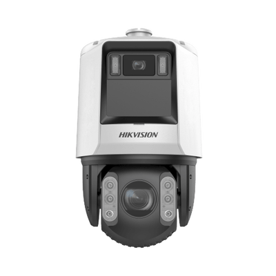 [TandemVu] PTZ IP 4 Megapixel con Cámara Panoramica 6 Megapixel / 32X Zoom / 200 mts IR / 30 mts Luz Blanca / ACUSENSE / IP66 / Alerta Audible y Luz Estroboscopica / Autoseguimiento / Hi-PoE / Alarmas I/O / Ultra Baja Iluminación / Micro SD