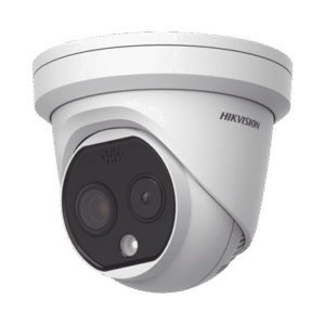 Turret IP Dual / Térmica 1.8 mm (160 x 120) / Óptico 2 mm (4 Megapixel) / DETECCIÓN DE PERSONAS 53 m /15 mts IR / Exterior IP67 / PoE / Termométrica / Detección de Fuego / Detección de Te / Micro SD 32 GB Incluida