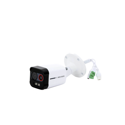 Bala IP Dual / Térmica 2.6 mm (96 x 72) / Óptico 6 mm (4 Megapixel) / Detección de Intrusión por VCA 30 mts /30 mts Luz Blanca / Exterior IP67 / PoE / Sirena y Luz Intermitente Integrada / Micro SD / ColorVu y ACUSENSE Bala IP Dual / Térmica 2.6 mm (96 x 72) / Óptico 6 mm (4 Megapixel) / Detección de Intrusión por VCA 30 mts /30 mts Luz Blanca / Exterior IP67 / PoE / Sirena y Luz Intermitente Integrada / Micro SD / ColorVu y ACUSENSE