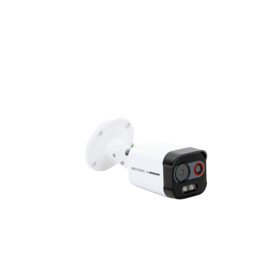 Bala IP Dual / Térmica 2.6 mm (96 x 72) / Óptico 6 mm (4 Megapixel) / Detección de Intrusión por VCA 30 mts /30 mts Luz Blanca / Exterior IP67 / PoE / Sirena y Luz Intermitente Integrada / Micro SD / ColorVu y ACUSENSE Bala IP Dual / Térmica 2.6 mm (96 x 72) / Óptico 6 mm (4 Megapixel) / Detección de Intrusión por VCA 30 mts /30 mts Luz Blanca / Exterior IP67 / PoE / Sirena y Luz Intermitente Integrada / Micro SD / ColorVu y ACUSENSE