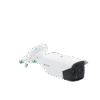 Bala IP Dual / Térmica 6.9 mm (256 x 192) / Óptico 6.4 mm (4 Megapixel) / 30 mts IR / Exterior IP67 / PoE / Termométrica / Detección de Temperatura / Sirena y Luz Intermitente Integrada / Micro SD