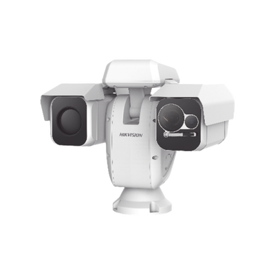 Punta de Poste IP Dual / Térmica 50 mm (384 X 288) + Óptico 40X / 800 mts IR / IP66 / Detección de Temperatura / microSD
