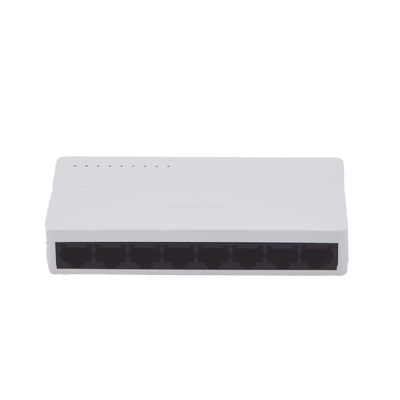 Switch No Administrable de Escritorio de 8 Puertos / Fast Ethernet 10 / 100 Mbps / Diseño Compacto y Estetico
