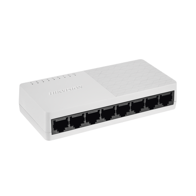 Switch No Administrable de Escritorio de 8 Puertos / Fast Ethernet 10 / 100 Mbps / Diseño Compacto y Estetico