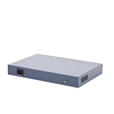 Switch PoE+ / No Administrable / 24 Puertos 10/100 Mbps PoE+ / 1 Puerto 1000 Mbps / 1 Puerto SFP Uplink / Modo Extendido hasta 300 Metros / 230 W