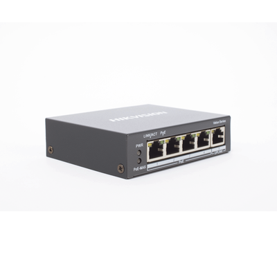 Switch Gigabit PoE+ / No Administrable / 4 Puertos 1000 Mbps PoE+ / 1 Puerto 1000 Mbps Uplink / 35 Watts Switch Gigabit PoE+ / No Administrable / 4 Puertos 1000 Mbps PoE+ / 1 Puerto 1000 Mbps Uplink / 35 Watts