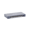 Switch PoE+ / No Administrable / 7 Puertos 1000 Mbps 802.3 af/at (30 W) / 2 Puertos 1000 Mbps Hi-PoE (90 W) / 1 Puertos 1000 Mbps Uplink / 1 Puerto SFP / Modo Extendido hasta 300 Metros / 110 Watts
