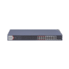 Switch PoE+ / Monitoreable / 16 puertos 10/100 Mbps PoE+ / 2 Puertos 1000 Mbps Uplink / 2 Puertos SFP de Uplink / Configuración Nube Hik-Partner Pro / Modo Extendido hasta 300 metros / 230 W