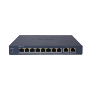 Switch Gigabit PoE+ / Administrable / 8 Puertos 1000 Mbps PoE+ / 2 Puertos 1000 Mbps de Uplink / Configuración Nube Hik-PartnerPro / Modo Extendido hasta 300 Metros / 60 W