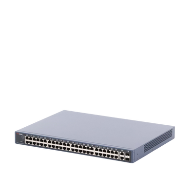 Switch PoE+ / Monitoreable / 48 Puertos 1000 Mbps PoE+ / 2 Puertos 1000 Mbps Uplink / 2 Puertos SFP / 470 Watts