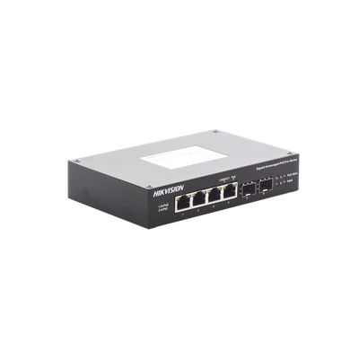 Switch Industrial No Administrable Gigabit / 3 Puertos Gigabit PoE+ (30 W) + 1 Puerto Gigabit PoE++ (60 W) / 2 Puertos SFP / 65 W Total / 48 a 57 VCD / Ideal para Proyectos / 300 Metros de Distancia Switch Industrial No Administrable Gigabit / 3 Puertos Gigabit PoE+ (30 W) + 1 Puerto Gigabit PoE++ (60 W) / 2 Puertos SFP / 65 W Total / 48 a 57 VCD / Ideal para Proyectos / 300 Metros de Distancia
