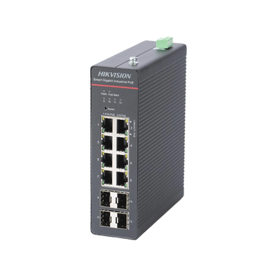 Switch Gigabit PoE+ / Industrial / Administrable / 4 Puertos Gigabit PoE+ (90 W) + 4 Puertos Gigabit PoE+(30 W) / 4 Puertos Gigabit SFP / 300 W Total / 48 a 57 VCD / Ideal para Proyectos / 300 Metros de Distancia Switch Gigabit PoE+ / Industrial / Administrable / 4 Puertos Gigabit PoE+ (90 W) + 4 Puertos Gigabit PoE+(30 W) / 4 Puertos Gigabit SFP / 300 W Total / 48 a 57 VCD / Ideal para Proyectos / 300 Metros de Distancia