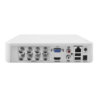 DVR 2 Megapixel (1080P) lite / 8 Canales TURBOHD / 1 Bahía de Disco Duro / H.264+ / 1 Canal de Audio / Salida de vídeo Full HD