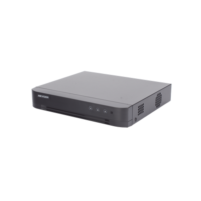 [Audio Bidireccional] DVR 4 Canales TurboHD + 1 Canal IP / 2 Megapixel (1080p) Lite / Acusense Lite (Evita Falsas Alarmas) / Audio por Coaxitron / 1 Bahia de Disco Duro / H.265+ / Salida de Vídeo Full HD