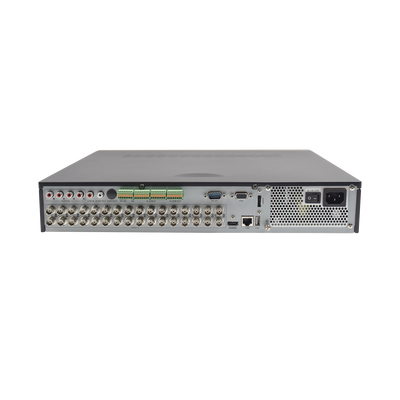 DVR 2 Megapixel (1080p) / 32 Canales TURBOHD / 4 Bahías de Disco Duro / 4 Canales de Audio / 16 Entradas de Alarma DVR 2 Megapixel (1080p) / 32 Canales TURBOHD / 4 Bahías de Disco Duro / 4 Canales de Audio / 16 Entradas de Alarma
