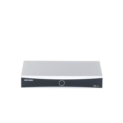 NVR 12 Megapixel (4K) / 16 canales IP / AcuSense (Evita Falsas Alarmas) / Reconocimiento Facial / 1 Bahía de Disco Duro / HDMI en 4K / Sin Puertos PoE+