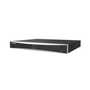 NVR 12 Megapixel (4K) / 16 canales IP / AcuSense (Evita Falsas Alarmas) / Reconocimiento Facial / 2 Bahías de Disco Duro / HDMI en 4K / Sin Puertos PoE+ / Alarmas I/O