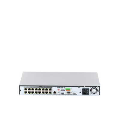 NVR 12 Megapixel (4K) / 16 Canales IP / 16 Puertos PoE+ / Reconocimiento Facial / AcuSense (Evita Falsas Alarmas) / 2 Bahías de Disco Duro / Switch PoE 300 mts / HDMI en 4K / Alarmas I/O / 300 Metros PoE Modo Extendido NVR 12 Megapixel (4K) / 16 Canales IP / 16 Puertos PoE+ / Reconocimiento Facial / AcuSense (Evita Falsas Alarmas) / 2 Bahías de Disco Duro / Switch PoE 300 mts / HDMI en 4K / Alarmas I/O / 300 Metros PoE Modo Extendido