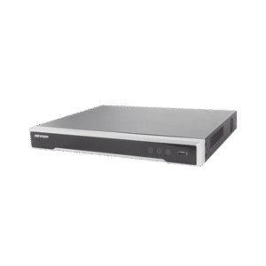 NVR 8 Megapixel (4K) / 32 canales / 16 Puertos PoE+ / Soporta Cámaras con AcuSense / Hik-Connect / 2 Bahías de Disco Duro / Swtich PoE 300 mts / HDMI en 4K