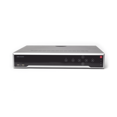 NVR 8 Megapixel (4K) / 16 canales IP /16 Puertos PoE+ / Soporta Cámaras con AcuSense / 4 Bahías de Disco Duro / Switch PoE 300 mts / HDMI en 4K